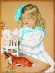 Portrait Of A Girl — Boris Mikhailovich Kustodiev