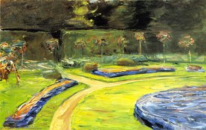 Circular Flower Bed In The Hedge Garden — Max Liebermann, Expressionism