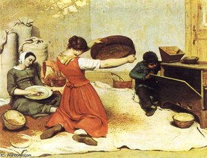 Le Vagliatrici Di Grano — Gustave Courbet, Realism