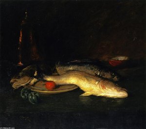 Still Life: Fish — William Merritt Chase, American Impressionism