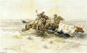 Bronk In A Cow Camp — Charles Marion Russell