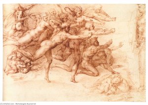 Archers Shooting At A Herm (recto) — Michelangelo Buonarroti, High Renaissance