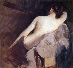 Study For The Venetian Bind'''' — Edmund Charles Tarbell, American Impressionism