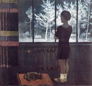 The Girl At The Window. Winter — Aleksandr Deyneka