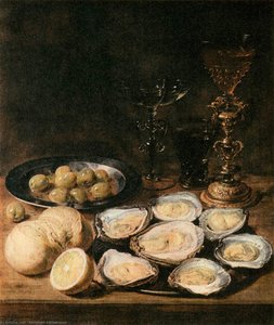 Still-life With Oysters — Alexander Adriaenssen, Flemish Baroque