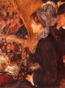 At The Theatre — Pierre-auguste Renoir, Impressionist Painting