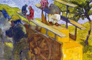Monkeys On A Cart — Franz Marc