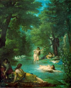Femmes Turques Au Bain — Eugène Delacroix, Romanticism