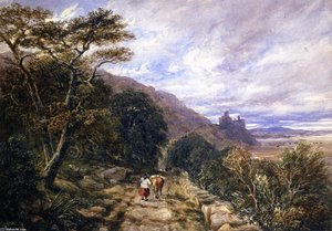 A Country Track Leading To Harlech Castle — David Cox