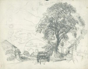 Study For 'sunset On Duton Hill' — Sir George Clausen