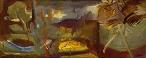 Autumn Trees With Distant Hill — Ivon Hitchens