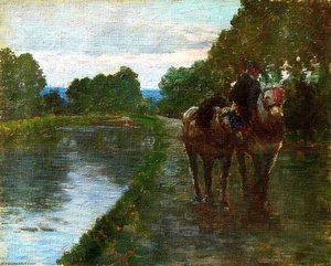 Les chevaux de halage (titre inscrit) Les chevaux de halage (Ile de France) (titre anciens inventaires)