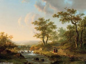 Along The River In An Undulating Summer Landscape — Willem De Klerk