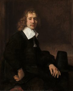 A Young Man Seated At A Table (possibly Govaert Flinck) — Rembrandt Van Rijn, Baroque