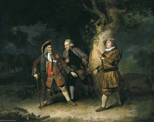 Garrick, Ackman And Bransby In A Scene From Lethe — Johann Zoffany