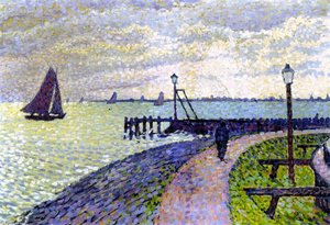 Entrance To Volendam Harbour — Theo Van Rysselberghe