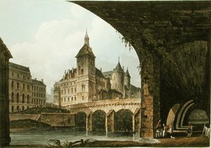 View Of The Pont-au-change — John Claude Nattes