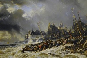 Hurricane before Saint Malo, France