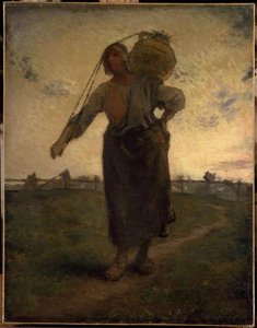 Laitière En Normande À Gréville — Jean-françois Millet