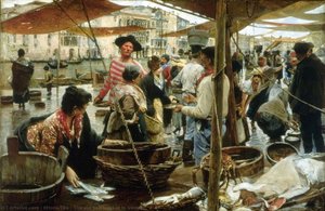 The old fish market in Venice