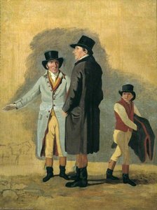 Sir Charles Bunbury With Cox, His Trainer, And A Stable-lad - A Study For 'surprise And Eleanor' — Benjamin Marshall