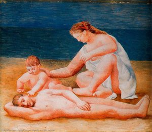 Familia A Orillas Del Mar — Pablo Picasso