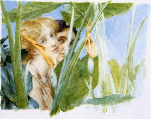 In Beauty's Bloom (unfinished) — Lourens Alma Tadema, Romanticism