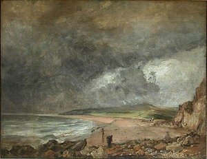 Weymouth Bay With Approaching Storm — John Constable, Romantic Landscape Painting