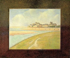 View Of Le Crotoy, From Upstream — Georges Seurat, Impressionistic Landscape