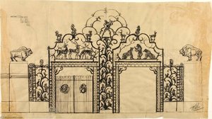Sketch For Paul J. Rainey Memorial Gateway, Zoological Park — Paul Manship