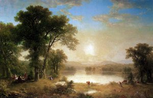 The Picnic, Bolton, New York — Asher Brown Durand, Hudson River School