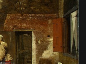 A Dutch Courtyard, Detalj 5, Ngw — Pieter De Hooch