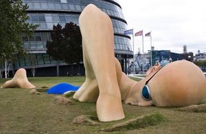 Giant Swimming Sculpture — Claes Thure Oldenburg
