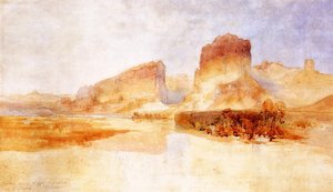 Green River Cliffs, Wyoming — Thomas Moran, Romanticism