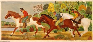 Pony Express (mural Study, St. Joseph, Missouri Post Office And Courthouse) — Gustaf Oscar Dalström