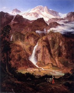 Kolm Saigurn In The Rauris Valley With The Sonnblick — Friedrich Loos