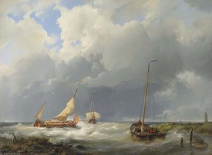 Coastal Scene With Fishing Vessels