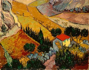 Landscape With House And Laborer (paysage Avec Une Maison Et Un Laboureur) — Vincent Willem Van Gogh, Post-impressionism