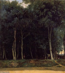Fontainebleau The Bas Breau Road — Jean-baptiste-camille Corot, Contemporary Realism