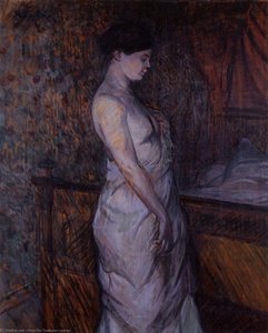 Woman In A Chemise Standing By A Bed (also Known As Madame Poupoule) — Henri De Toulouse-lautrec