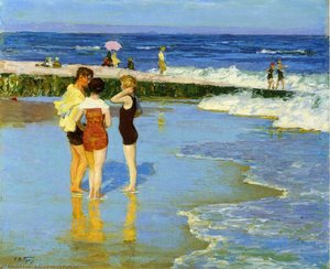 At Rockaway Beach — Edward Henry Potthast, Impressionism