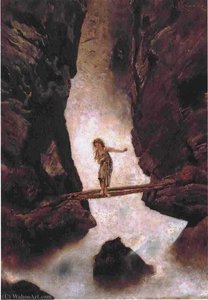 At The Waterfall — Anton Romako
