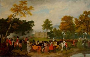 The Earl Of Aldborough Reviewing Volunteers At Belan House, County Kildare