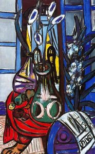 Large Still Life, Blue Interior — Max Beckmann