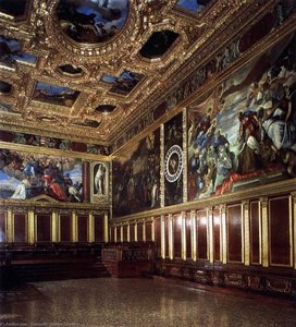 View Of The Sala Del Collegio — Jacopo Tintoretto, Early Baroque