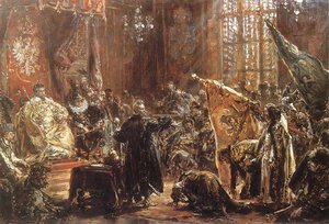 Shuiskiis czars at the Seym in Warsaw