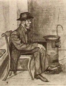 Old Man Warming Himself — Vincent Willem Van Gogh, Post-impressionism