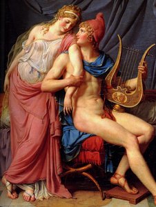 The Courtship Of Paris And Helen [detail 1] — Jacques-louis David