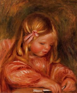 Claude Renoir Playing With Dominos — Pierre-auguste Renoir, Impressionism