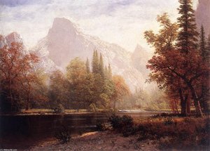 Yosemite Valley At Sunset — Albert Bierstadt